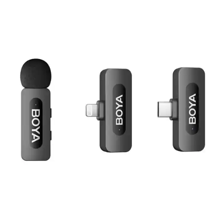 BOYA BY-V3 Combo 2.4 GHz Dual-Channel Wireless Microphone for Android & IOS